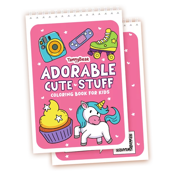 Product image - Fun & Easy Adorable Stuff Coloring Books for Kids Ages 4+
