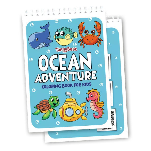 Product image - Fun & Easy Ocean Coloring Books for Kids Ages 4+
