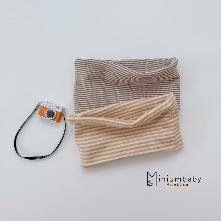 KO1804-khăn ống cho bé yêu kẻ nâu ghi