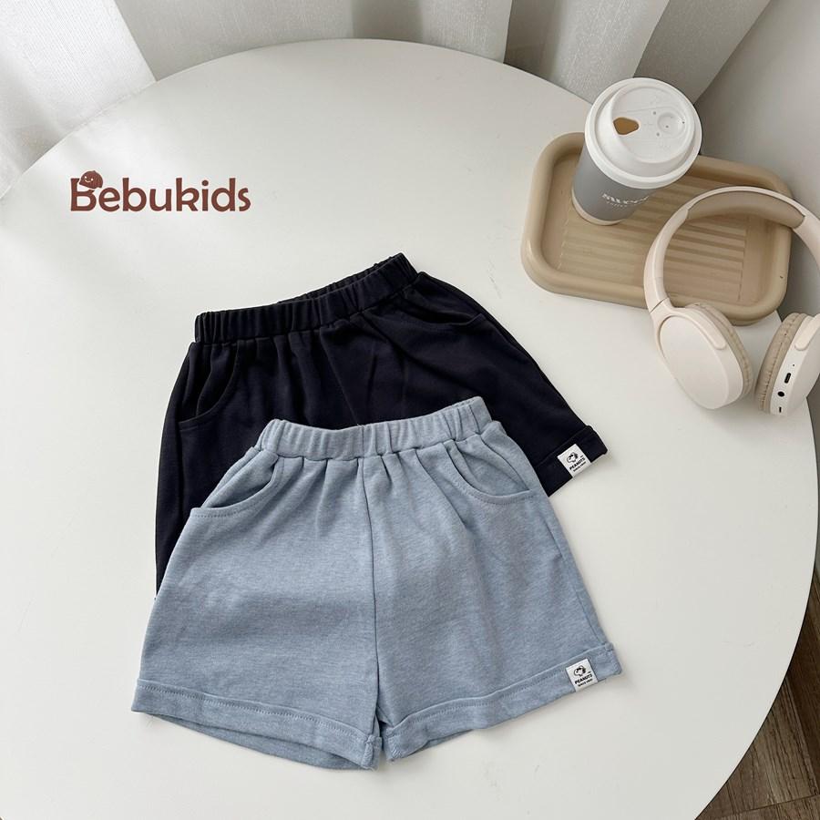 SB2399- bộ polo bé trai kẻ ngang in cún đính tai cún