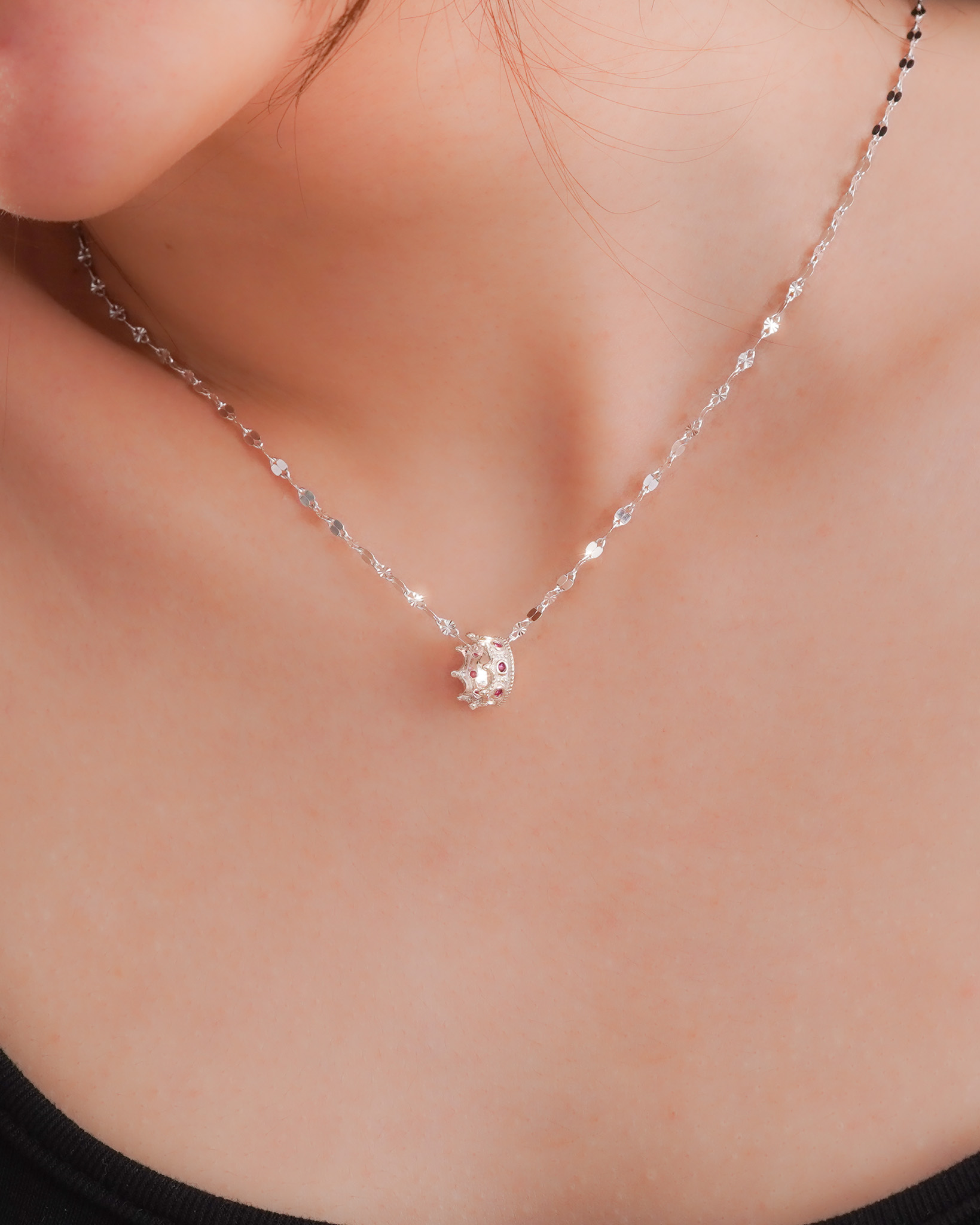 Charm Sincera Crown Khảm Đá Cz - Bạc s925 2