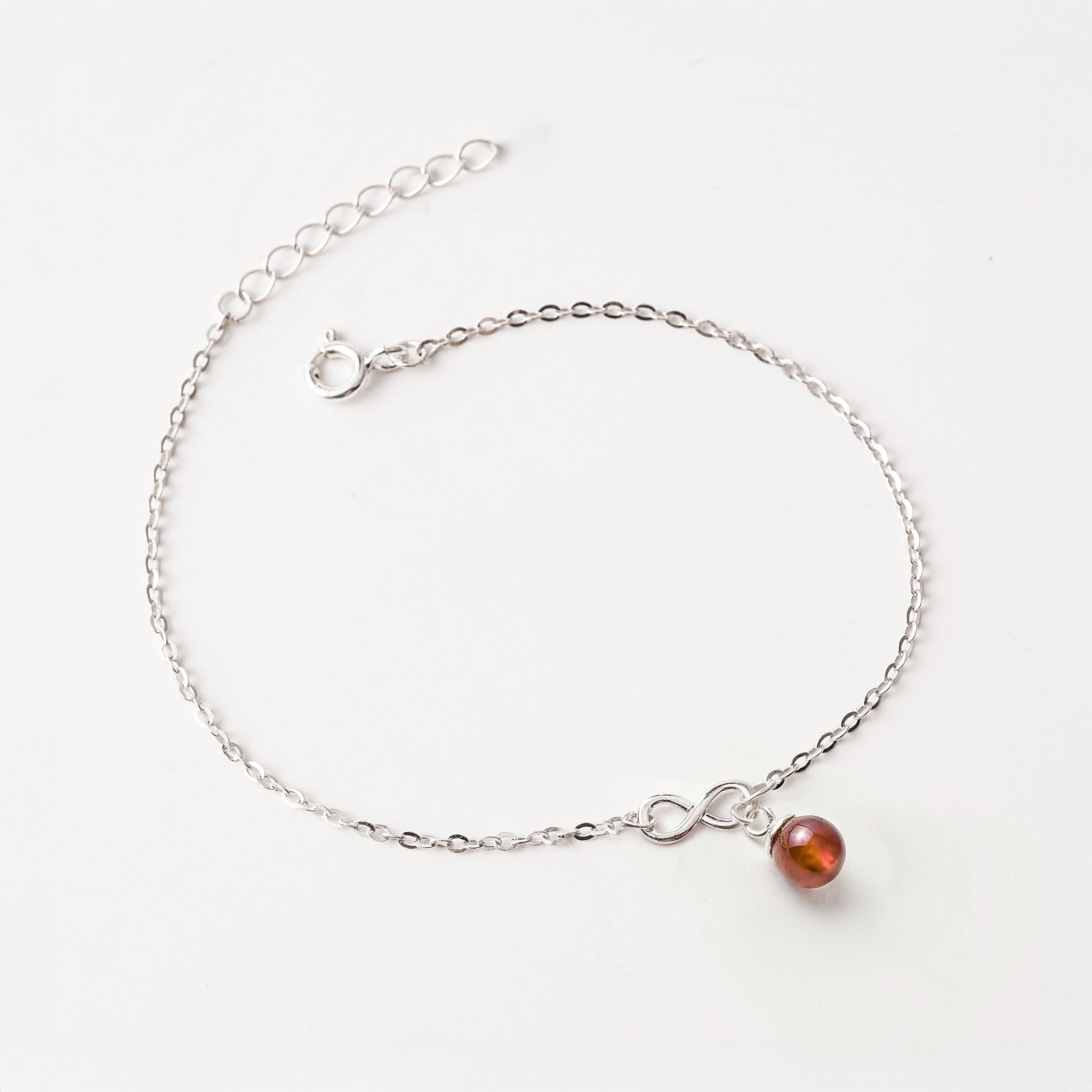 Vòng Tay Sincera Infinity Birthstone | Bạc s925 Mix Đá