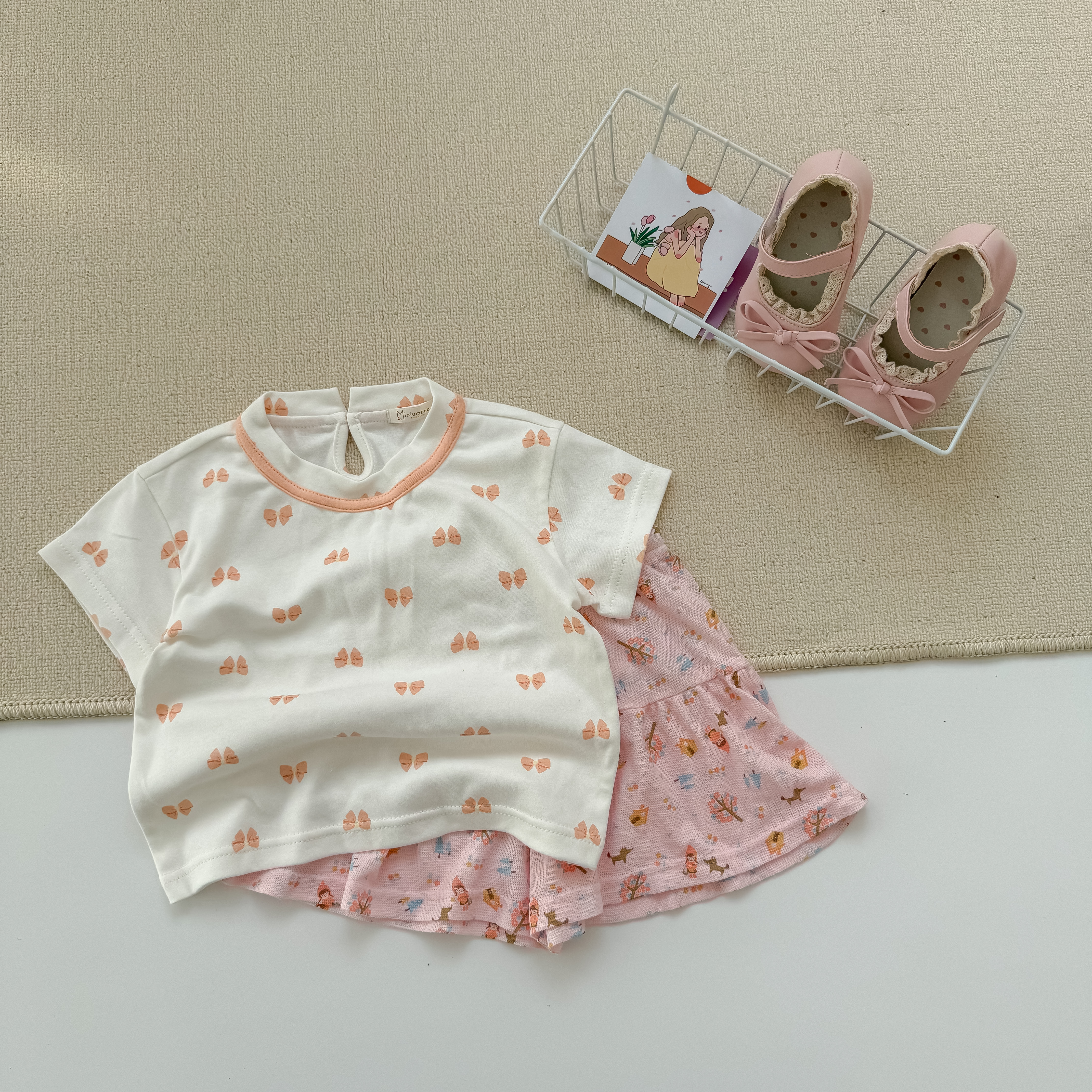 SB2379- bộ cổ zen mix màu trắng  nơ