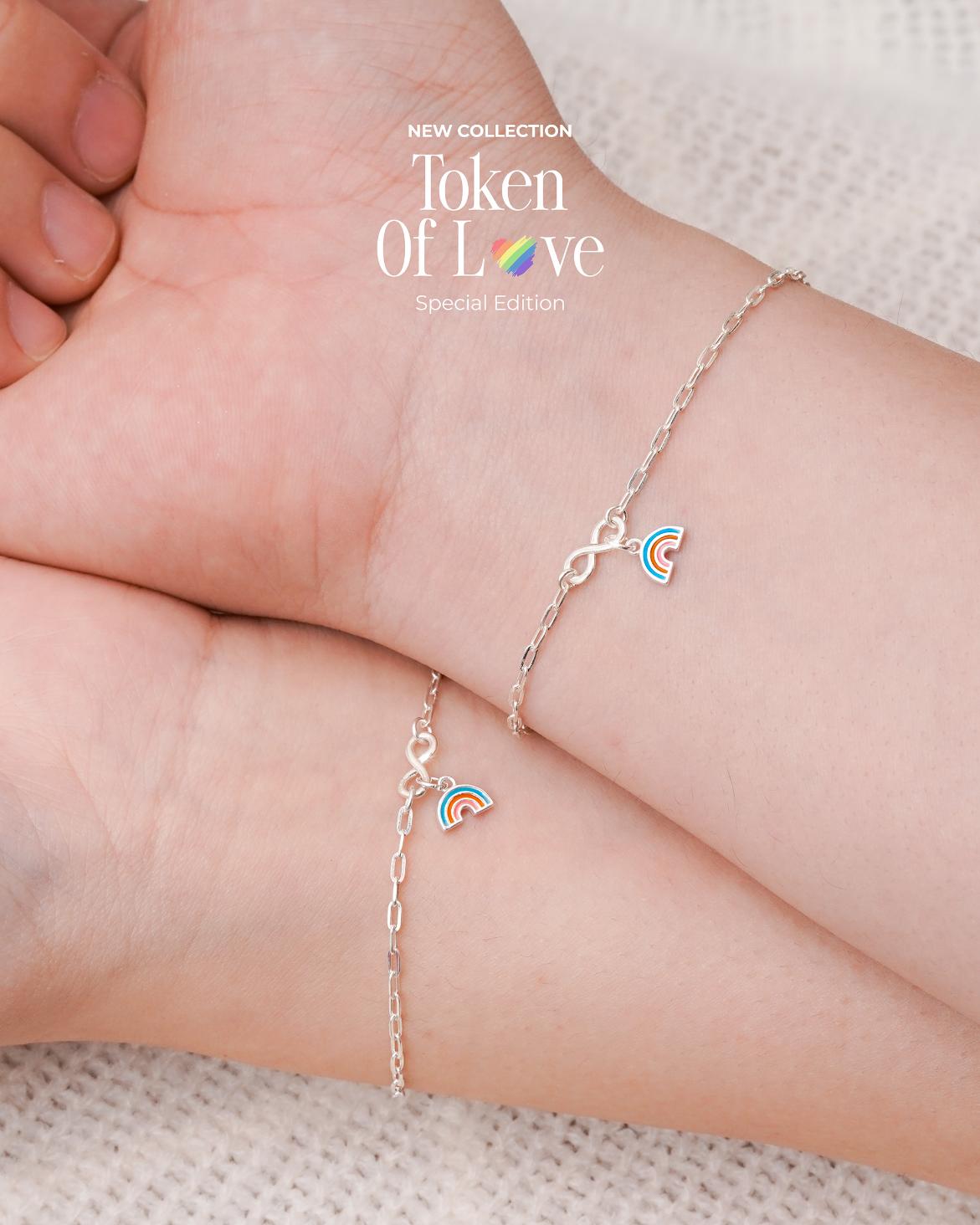 Vòng Tay Sincera Infinity Pride Rainbow | Bạc s925 1