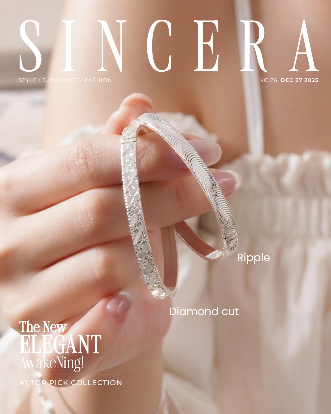 Sincera Élan Grace Bangle | Silver 950
