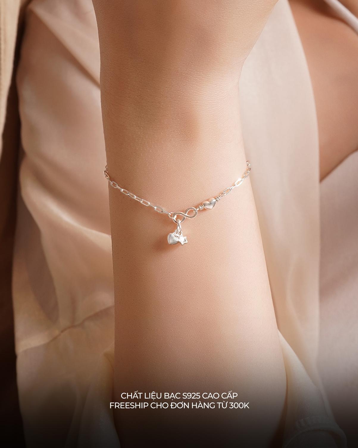 Vòng Tay Sincera Infinity Heart | Bạc s925 5