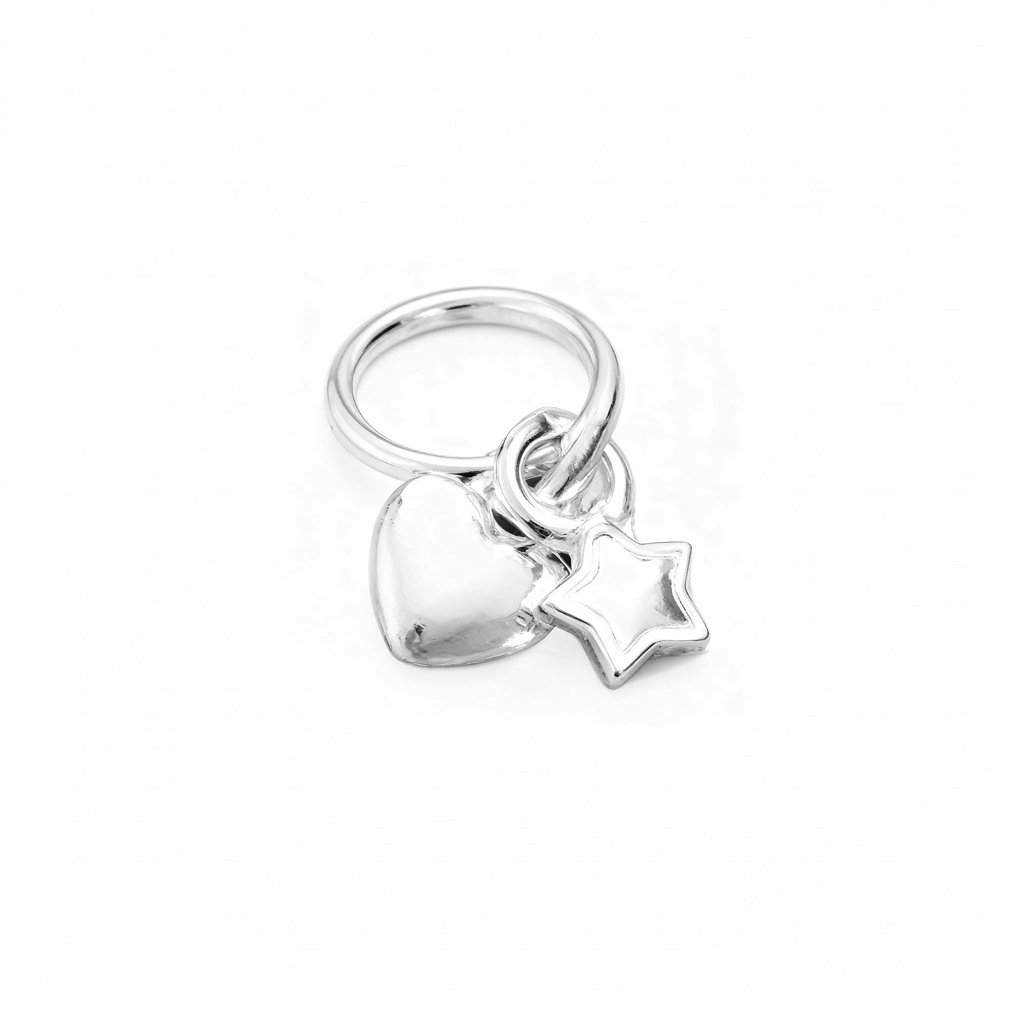 Charm Star Heart Bạc s999 3