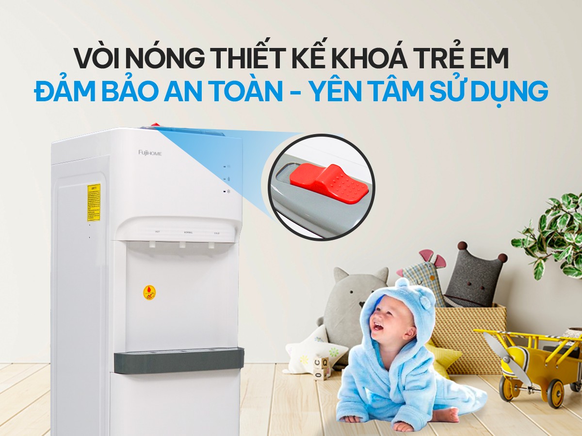 Cây nước nóng lạnh bình âm cao cấp Fujihome WD606ES