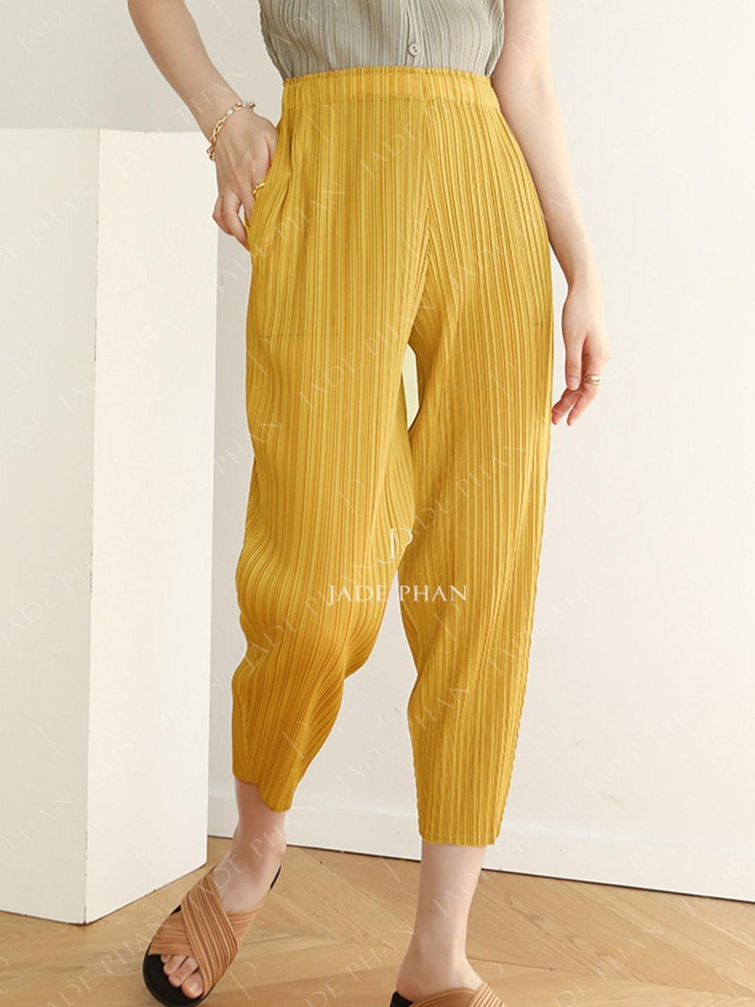 Quần Leila dập ly cao cấp JADEPHAN xếp ly lò xo