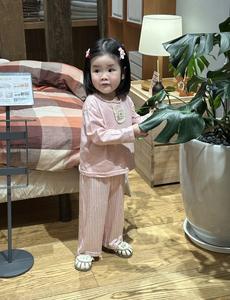 Bộ dài quần dài bé gái không cổ