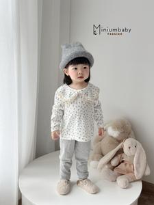 Bộ dài quần dài bé gái có cổ