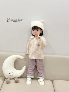 Bộ dài quần dài bé gái có cổ