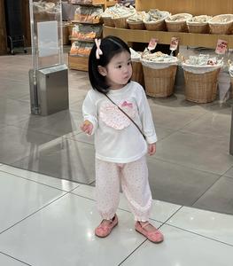 Bộ dài quần dài bé gái không cổ