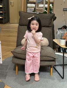 Bộ cộc quần lỡ bé gái không cổ