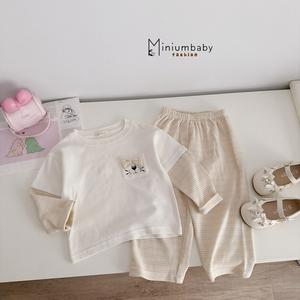 Bộ dài quần dài bé gái không cổ