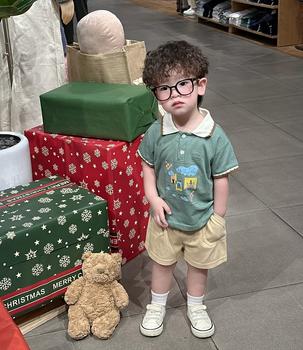 Bộ cộc quần đùi bé trai có cổ