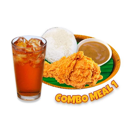 Product image - Combo Meal 1 - Krispy Fried Chicken + Steamed Rice + Rice