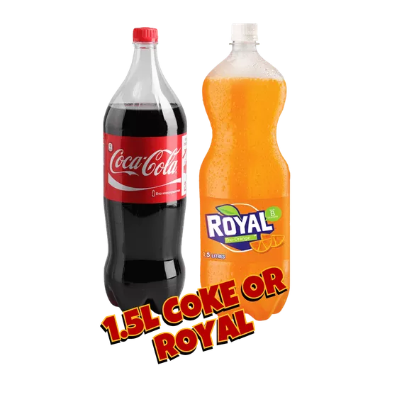 Product image - 1.5L Coke or Royal (P90.00 each)