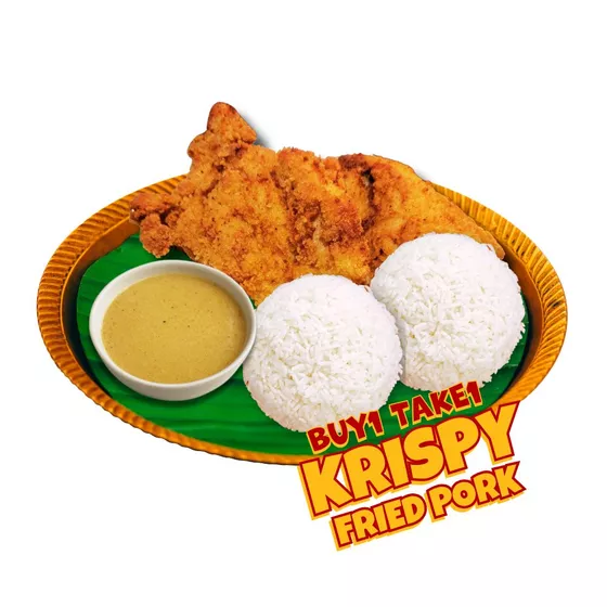 Product image - Buy 1 Take 1 Krispy Fried Pork - Krispy Fried Pork + Steamed Rice