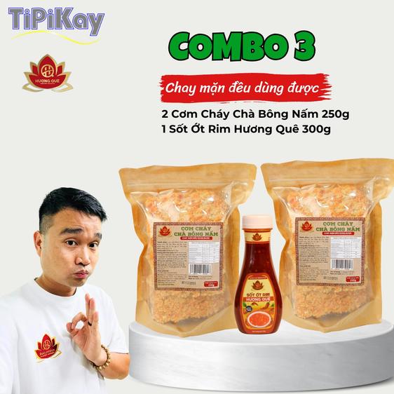 Product image - [Combo 3 món] 2 Cơm Cháy Chay 250G + 1 Sốt Ớt Rim Hương Quê 300G