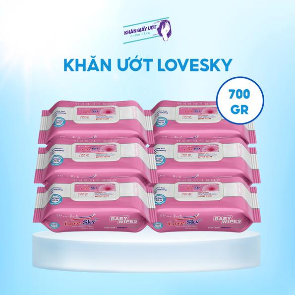 Product image - Khăn giấy ướt Love Sky 700gr