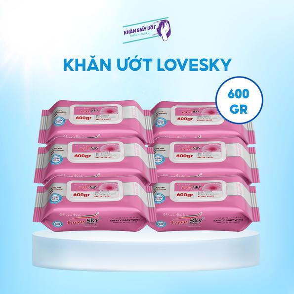Product image - Khăn giấy ướt Love Sky 600gr