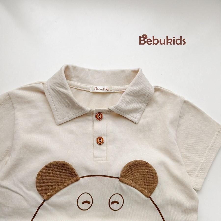 SB2376- bộ polo in chú cún đính tai
