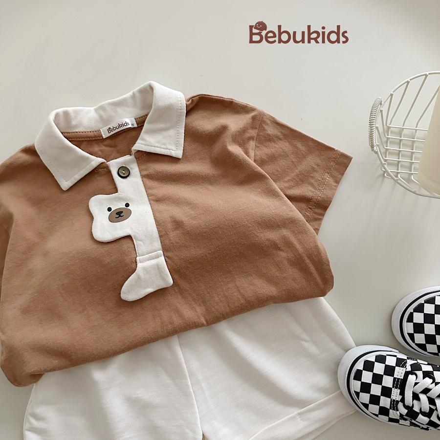 SB2381- bộ polo nệp gấu phối cổ nẹp