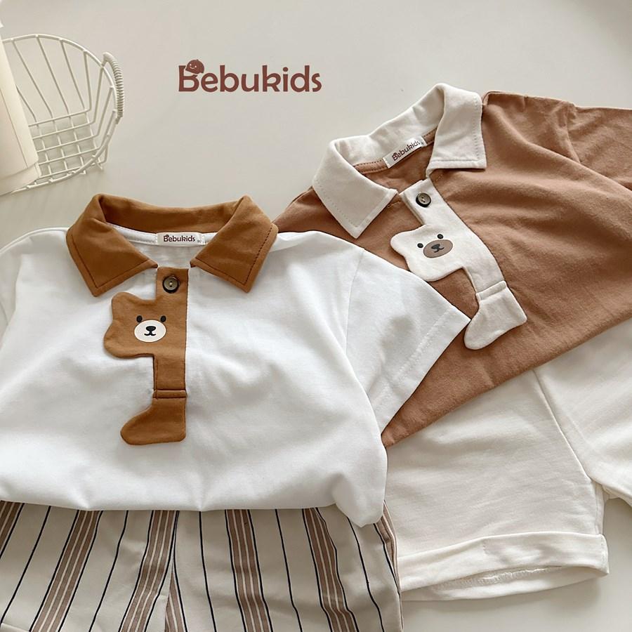 SB2381- bộ polo nệp gấu phối cổ nẹp