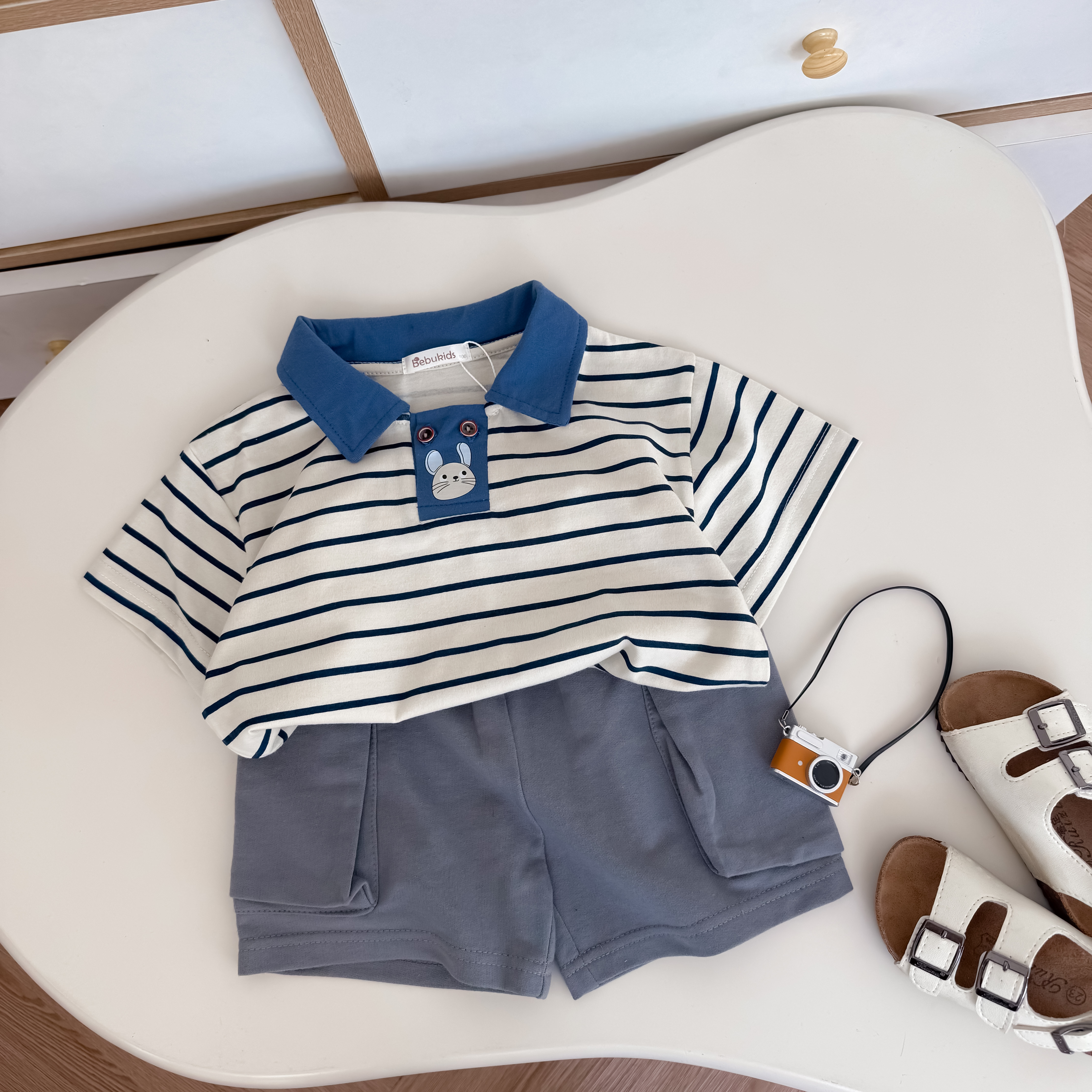 SB2386- bộ polo mix màu bé trai kechuot