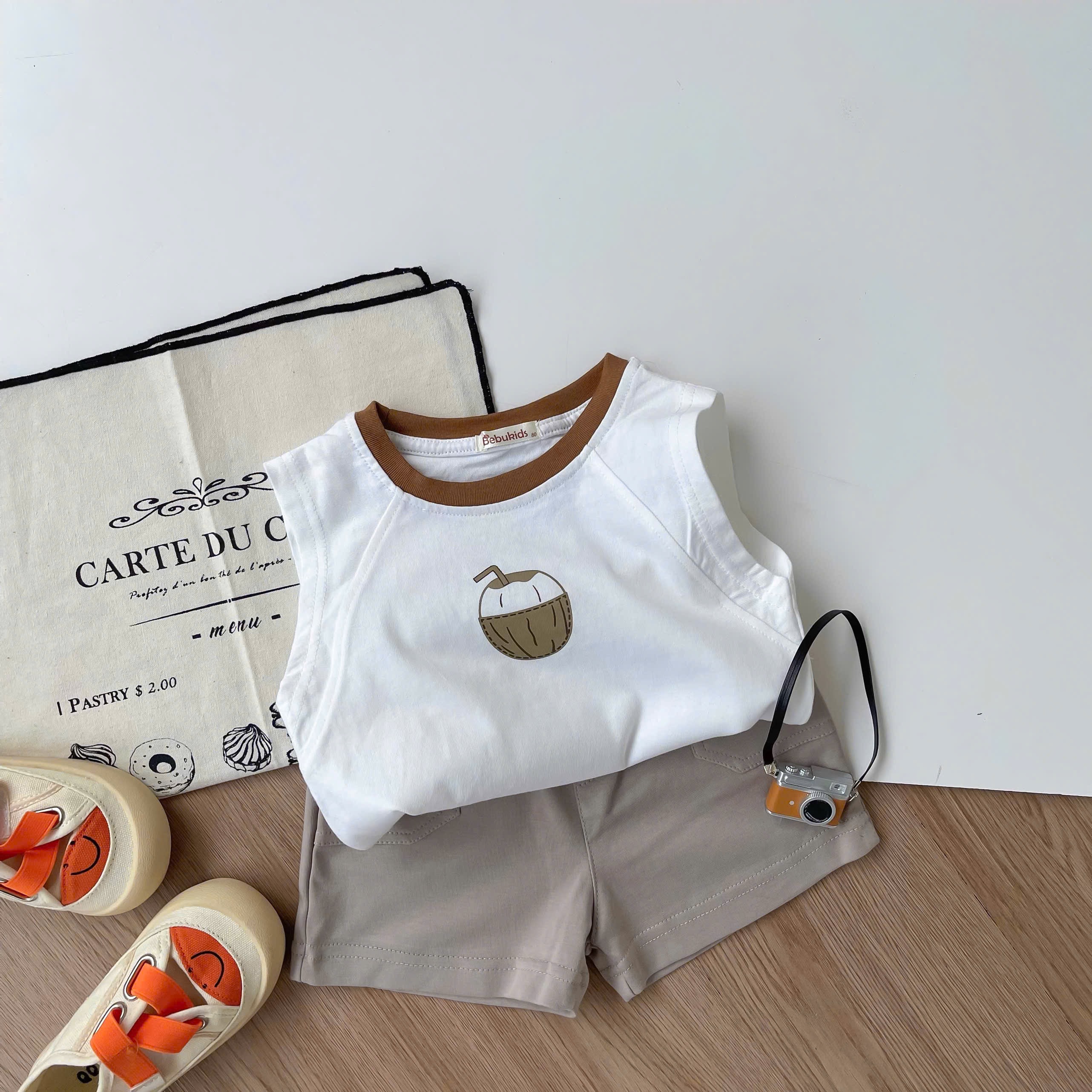 SB2386- bộ polo mix màu bé trai trangdua