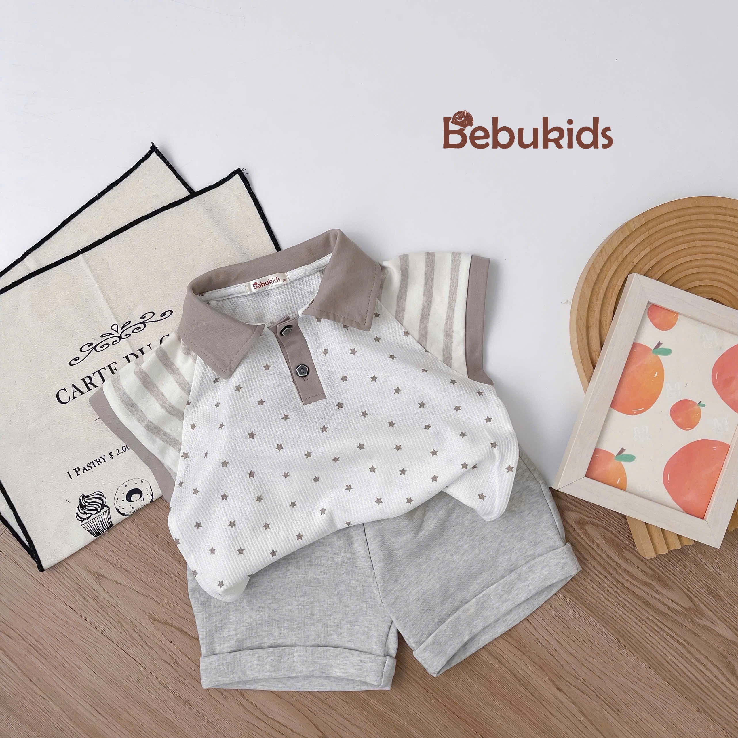 SB2386A- bọ polo mix màu saoghi