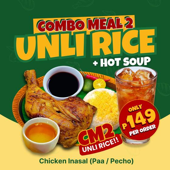 Product image - Combo Meal 2 - Chicken Inasal + Steamed Rice + Iced Tea