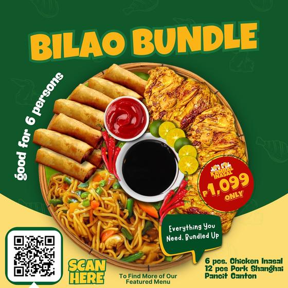 Product image - Bilao Bundle - Chicken Inasal + Pork Shanghai + Pancit Canton
