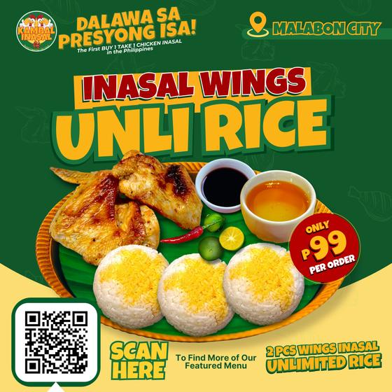 Product image - Wings Inasal + Unli Rice
