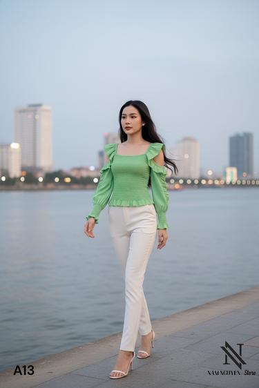 Product image - Áo mockin Xanh Min Tay bèo