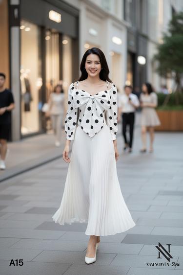 Product image - Áo Nơ Chấm Bi