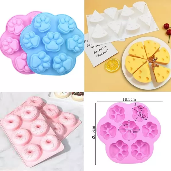 Product image - Khuôn silicon tạo hình Chân Mèo, Donut, Phô Mai Jerry