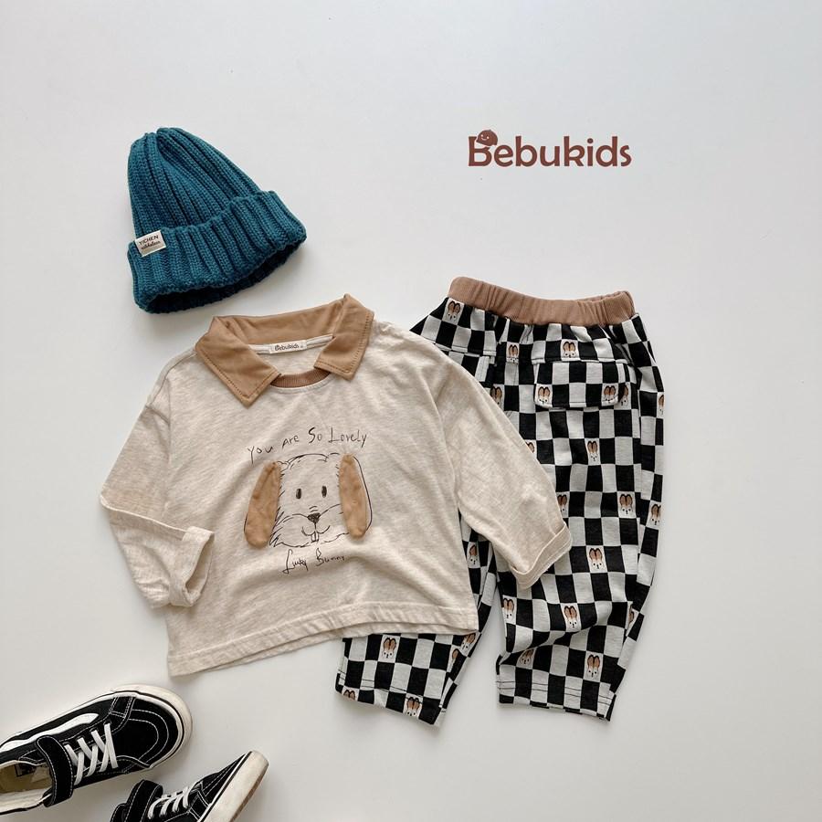 SB2391- bộ dài tay phối cổ in cũn đính tai, in chữ you are so lovely be