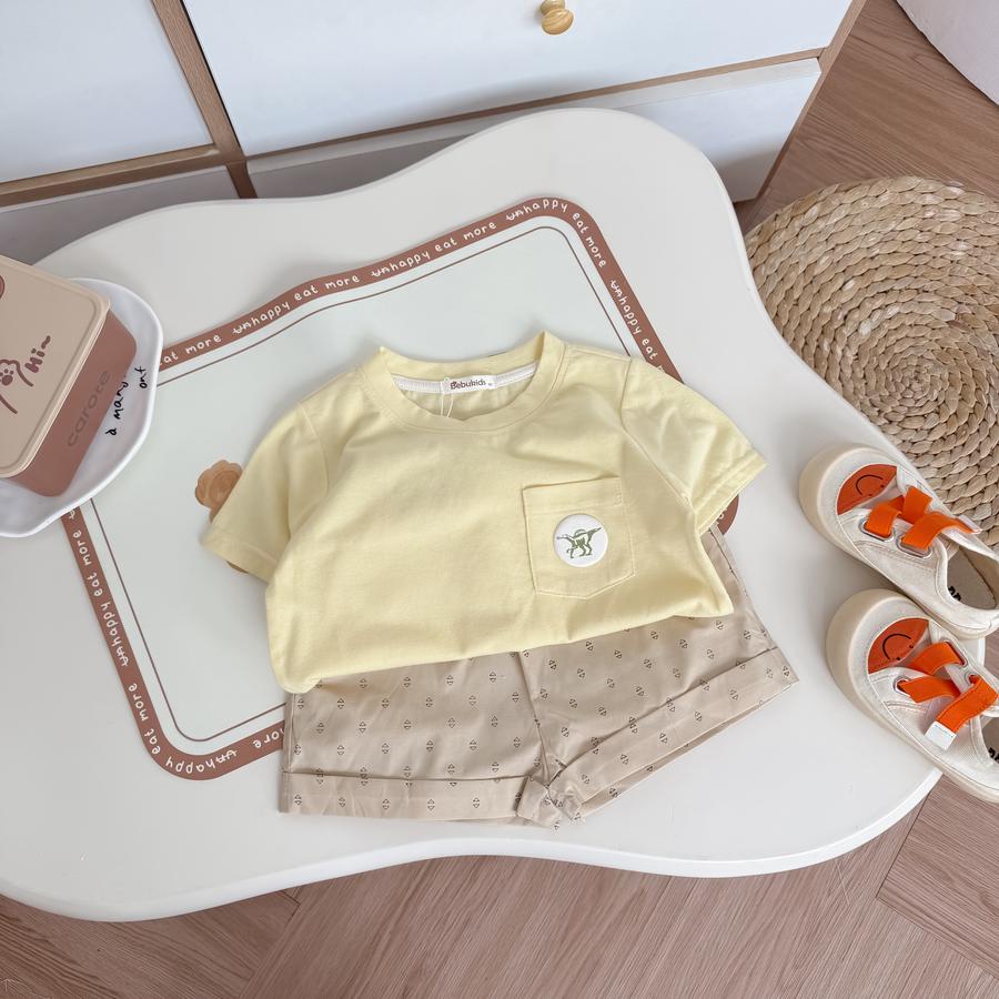 SB2386- bộ polo mix màu bé trai vàng