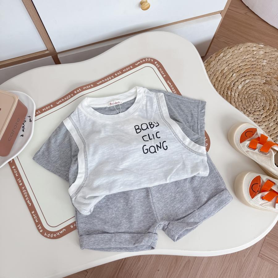 SB2386- bộ polo mix màu bé trai babyclic