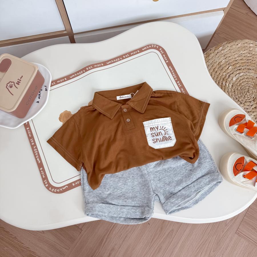 SB2386- bộ polo mix màu bé trai mysunshine
