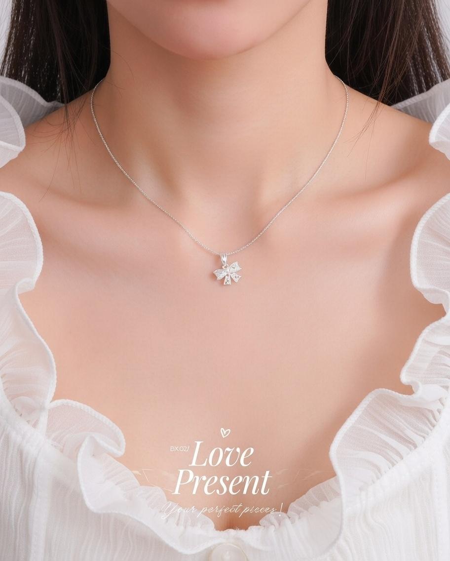 Mặt Sincera BOWTIE 14M189L | Bạc s925 2