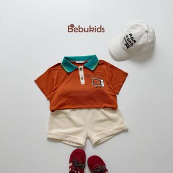 Bộ cộc quần đùi bé trai có cổ