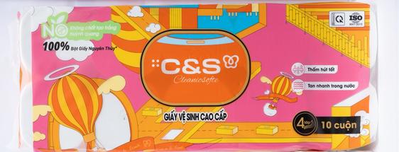 Product image - [GIẢM 60%] Giấy vệ sinh không lõi cao cấp thương hiệu C&S (Bịch 10 cuộn - 150g - 4 lớp )
