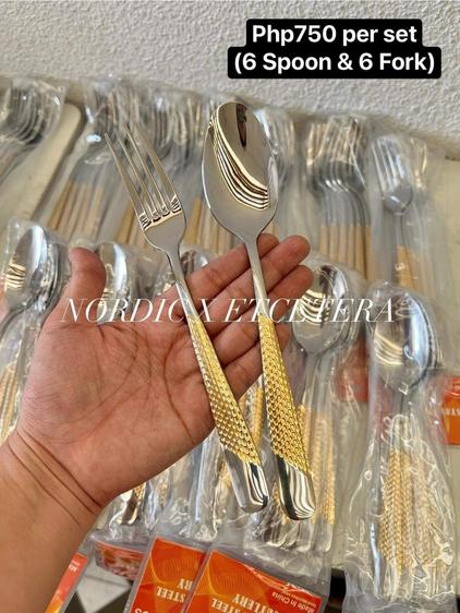 Product image - Spoon & Fork -  HONEYCOMB (6 pairs)