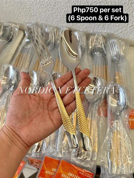 Product image - Spoon & Fork -  HONEYCOMB (6 pairs)