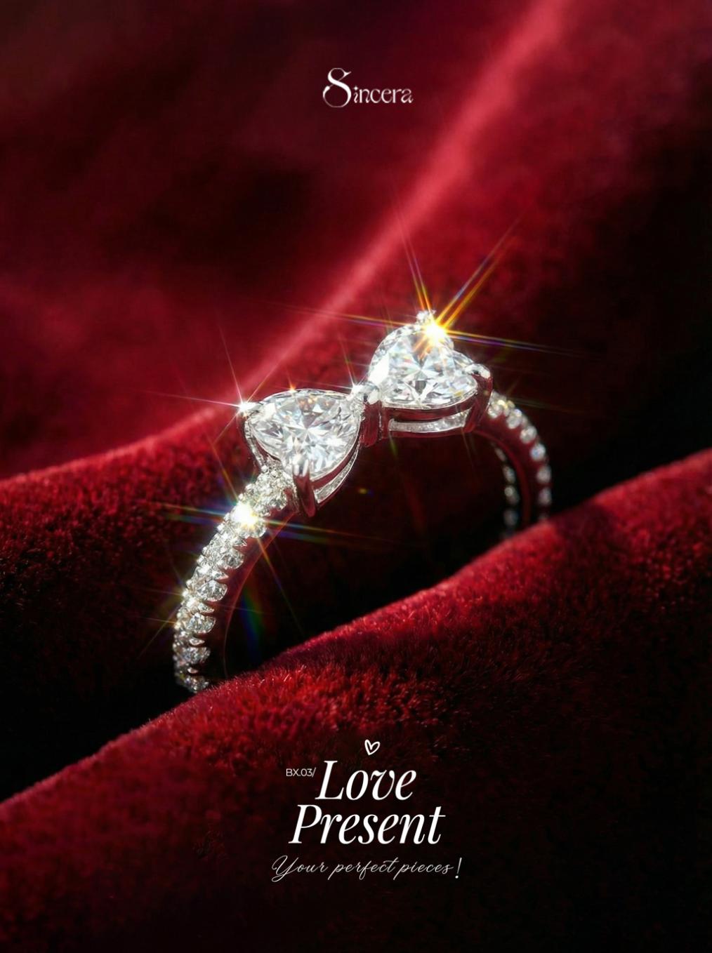 Nhẫn Sincera BOWTIE 46N58 | Bạc s925