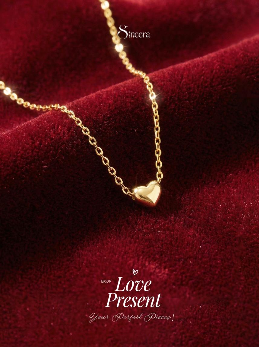Dây Chuyền Sincera DCHEARTYG01 | Bạc s925 1
