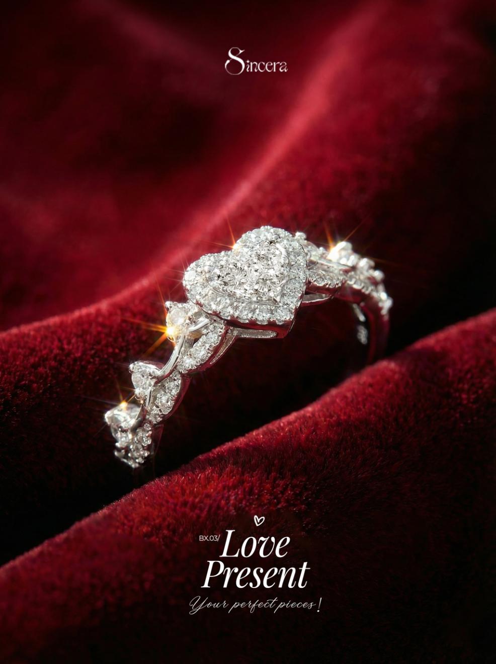 Nhẫn Sincera HEARTY 46N285 | Bạc s925